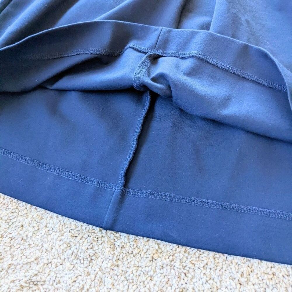 Nave Blue J. Crew Stretch Ponte Dress 8 Classic Event Preppy Coastal - Picture 11 of 11
